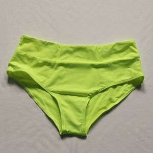 Neon Green High-Waist‎ Briefs Womens Size L